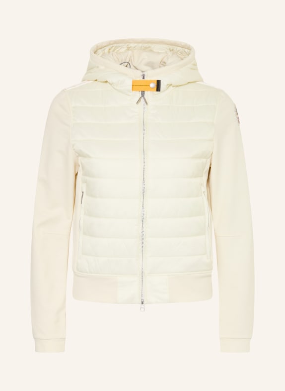 PARAJUMPERS Kurtka pikowana CAELIE z mieszanki materiałów KREMOWY