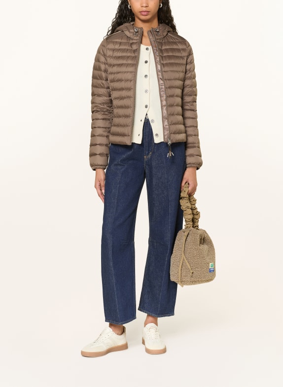 PARAJUMPERS Lehká péřová bunda RORY OLIVOVÁ / HNĚDÁ