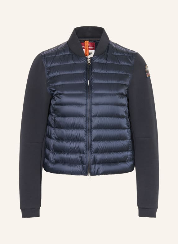 PARAJUMPERS Lehká péřová bunda KALYSTA z kombinace materiálů TMAVĚ MODRÁ