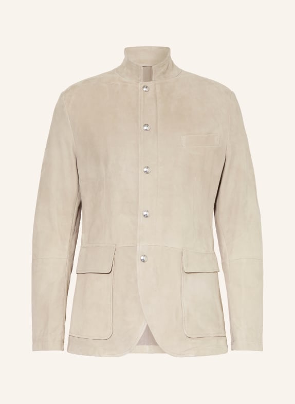 eleventy kurtka skórzana BEŻOWY