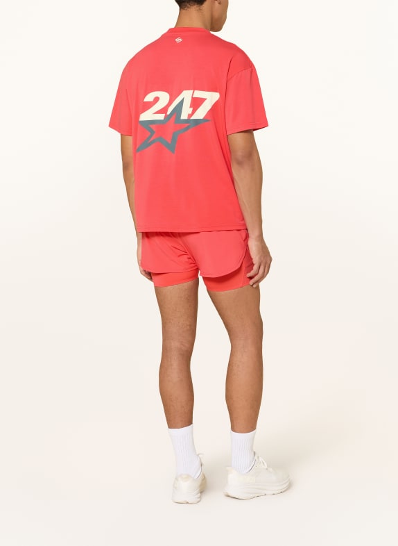 247 REPRESENT Oversized shirt TEAM 247 ROOD / CRÈME / DONKERGRIJS