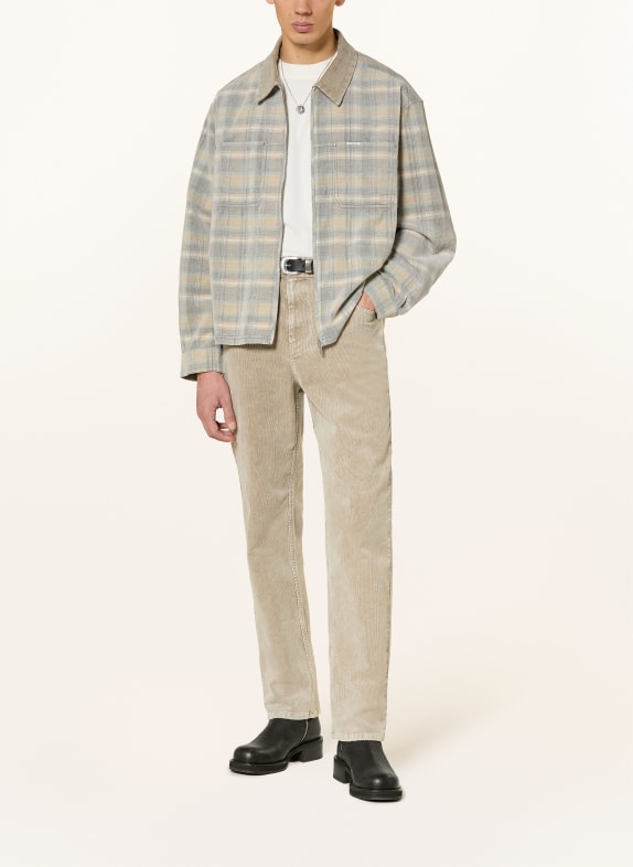 REPRESENT Flanellen overjas BEIGE / MINT / ZWART