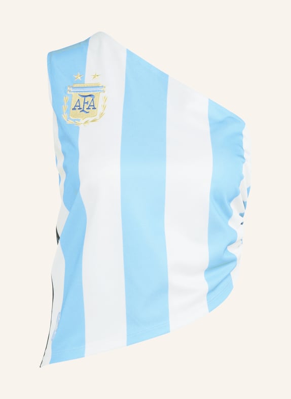 adidas One-Shoulder-Top ARGENTINIEN RECONSTRUCTED BRINGBACK WEISS / GELB / HELLBLAU