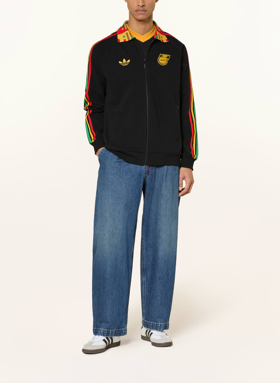 adidas Sweatjack JAMAIKA X BOB MARLEY ANTHEM UITWEDSTRIJD ZWART / ROOD / GEEL