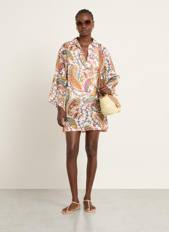 ETRO Strandkleid WEISS / ORANGE / BLAU