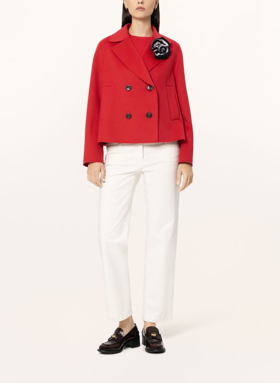 LUISA CERANO Caban kabát ČERVENÁ