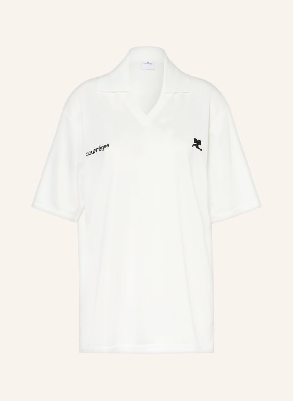 Courrèges Oversized-Poloshirt aus Jersey WEISS