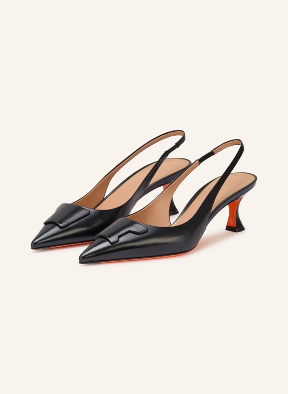 Santoni TAYLOR slingback pumps BLACK