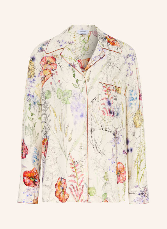 McQUEEN Bluse ECRU / LILA / ORANGE