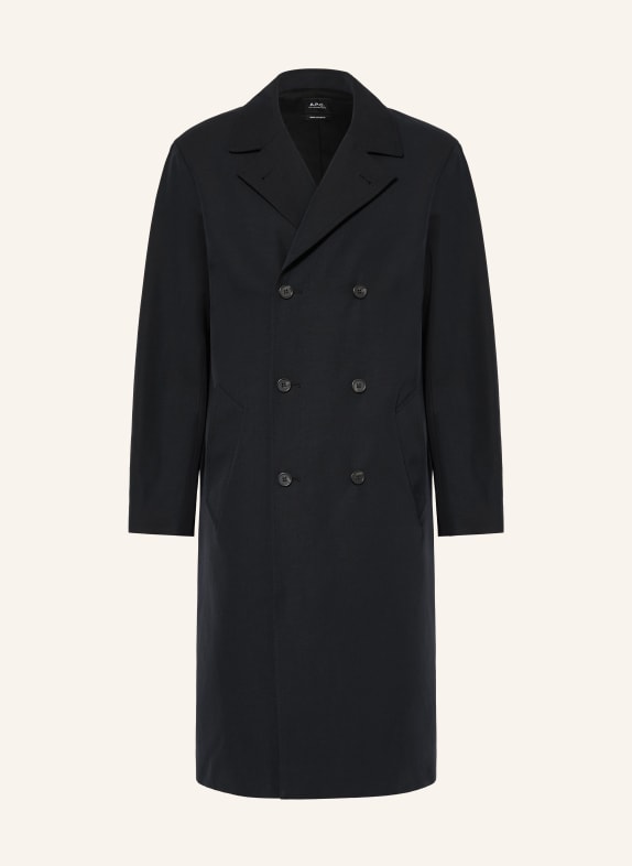 A.P.C. Mantel CROISÉ DUNKELBLAU