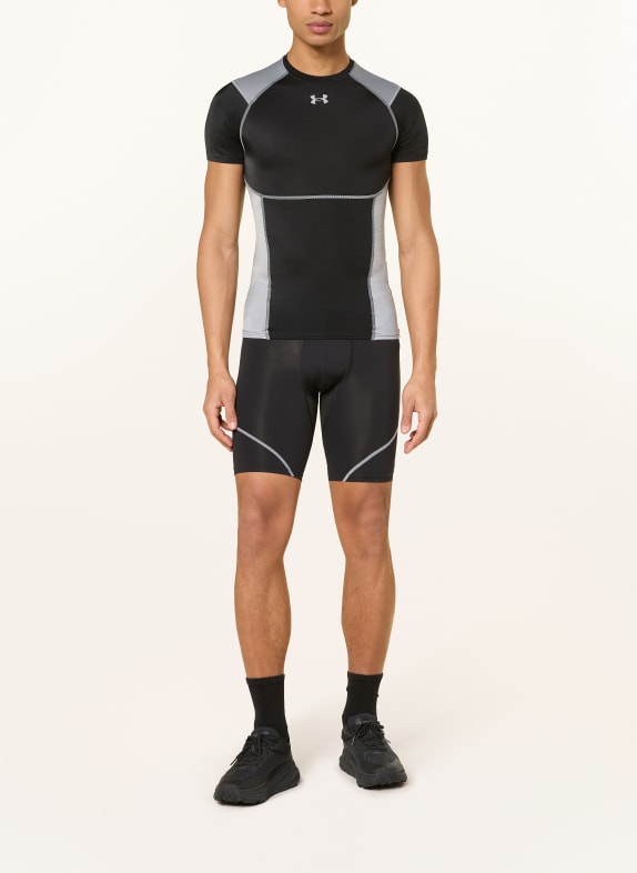 UNDER ARMOUR T-shirt UA HEATGEAR® ELITE ZWART / GRIJS