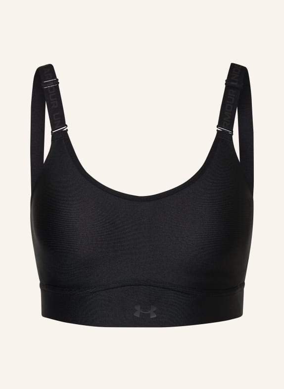 UNDER ARMOUR Sportovní podprsenka UA INFINITY MID 2.0 s síťovinou ČERNÁ