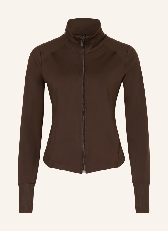 UNDER ARMOUR Tréninková bunda UA MERIDIAN TMAVĚ HNĚDÁ