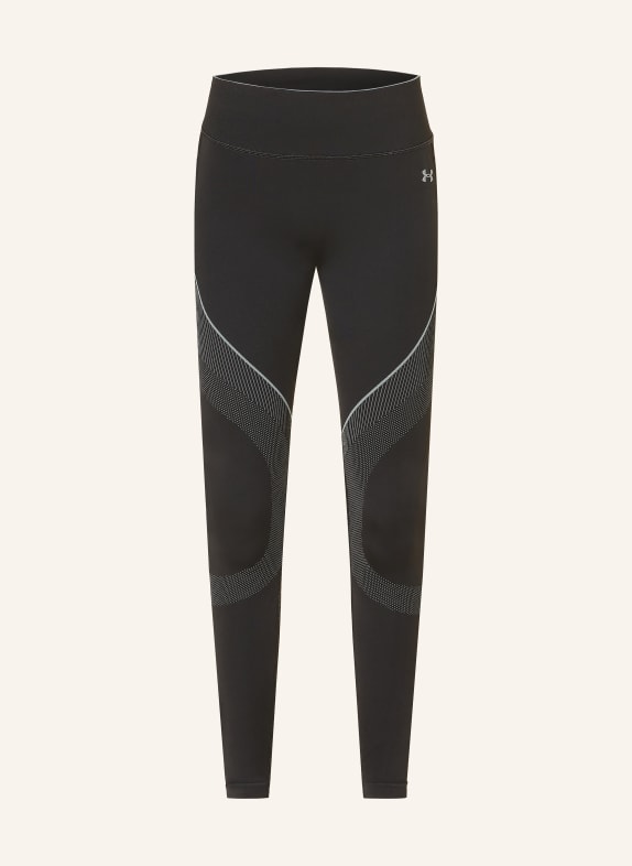 UNDER ARMOUR Punčocháče UA VANISH SEAMLESS ČERNÁ / SVĚTLE ŠEDÁ