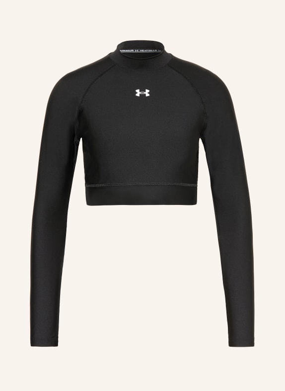 UNDER ARMOUR Krátké tričko s dlouhým rukávem UA HEATGEAR® ČERNÁ