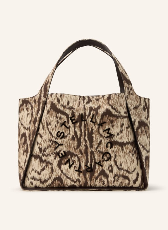 STELLA McCARTNEY Shopper LOGO CLOUD LEOPARD LARGE mit Pouch DUNKELBRAUN / BEIGE