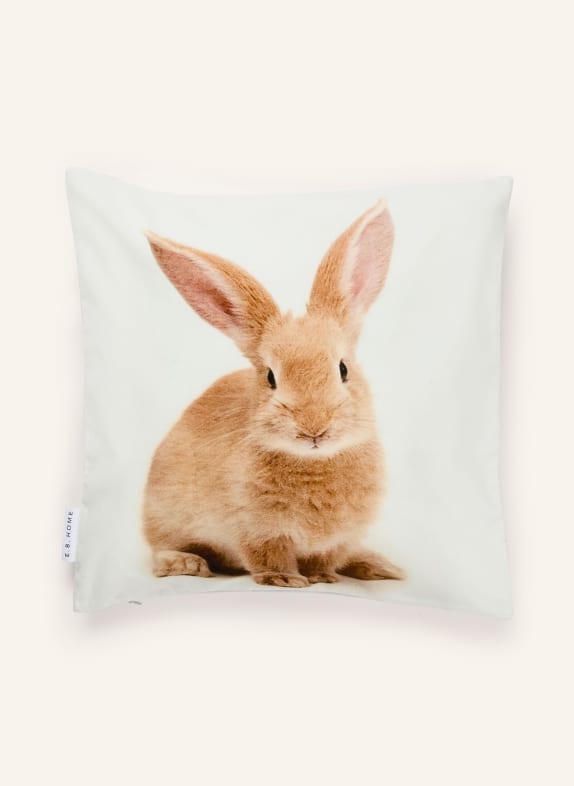 EB HOME Dekokissenhülle aus Samt CREME / CAMEL / HELLBRAUN