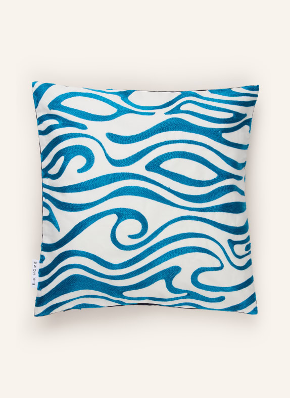 EB HOME Dekokissenhülle WEISS / DUNKELBLAU / BLAU