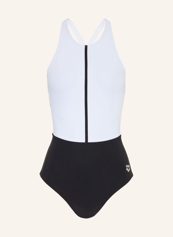 arena SILVIA shape swimsuit with UV protection 50+ BLACK / WHITE