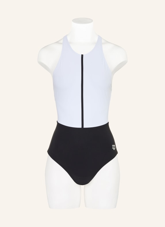 arena Shape-badpak SILVIA met UV-bescherming 50+ ZWART / WIT