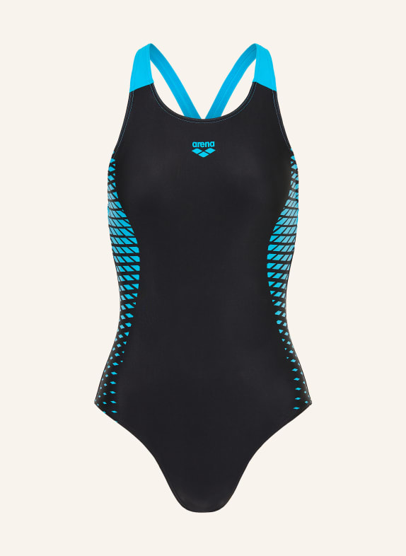 arena OPENINGS swimsuit with UV protection 50+ BLACK / TURQUOISE