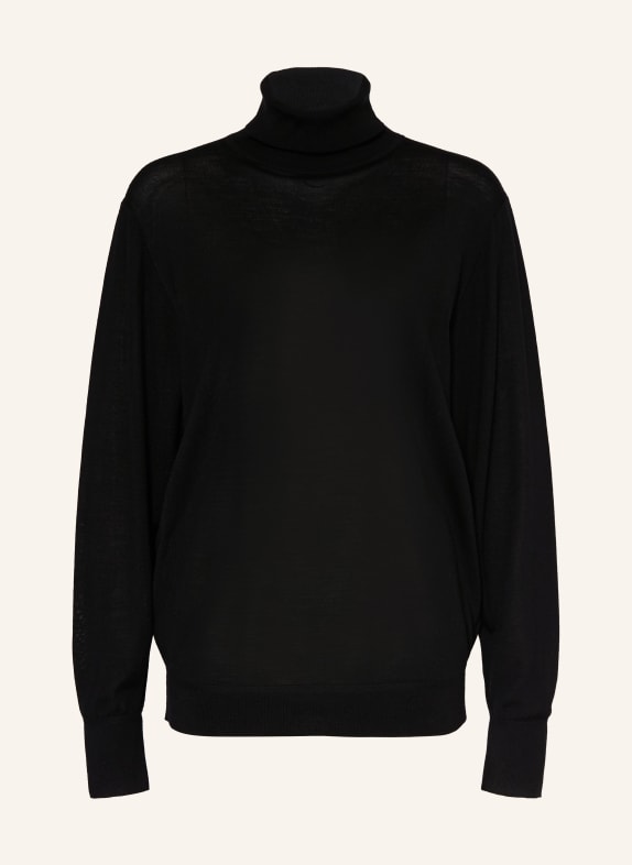 TOTEME Rollkragenpullover aus Merinowolle SCHWARZ