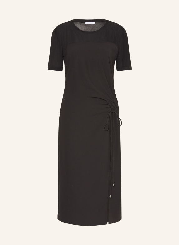 PATRIZIA PEPE Kleid im Materialmix SCHWARZ