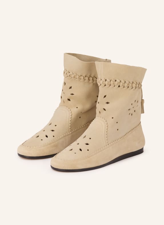 ISABEL MARANT Boots WOOSTA mit Cut-outs HELLBRAUN