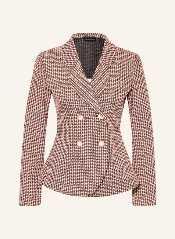 EMPORIO ARMANI Jacquard-Blazer LACHS / DUNKELGRAU / WEISS
