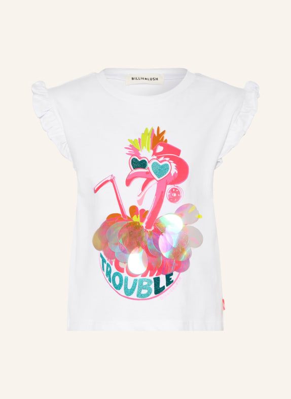 Billieblush T-Shirt mit Rüschen WEISS / NEONPINK / NEONGELB