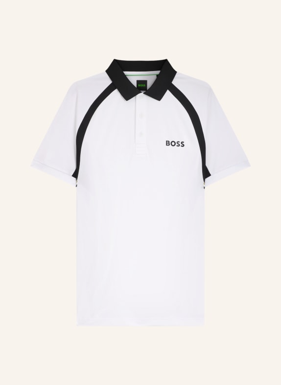 BOSS Funktions-Poloshirt TOC WEISS / SCHWARZ