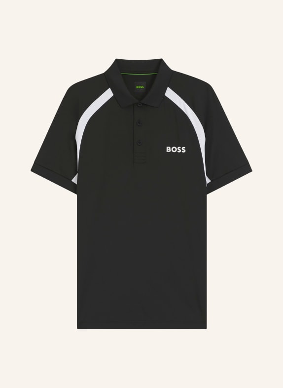 BOSS Funktions-Poloshirt TOC SCHWARZ / WEISS