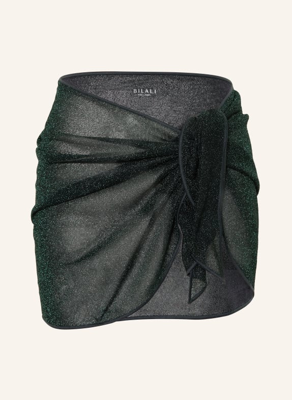BILALI The Label Pareo MAXINE s třpytivou nití TMAVĚ ZELENÁ