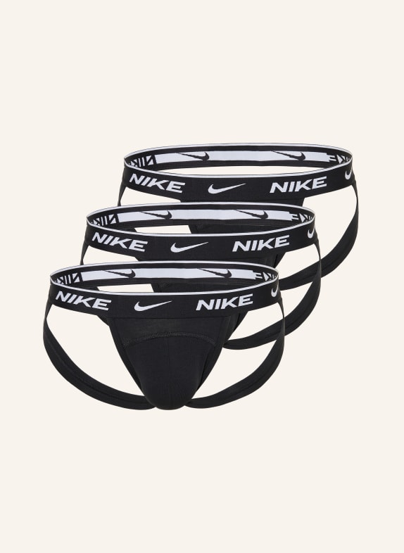 Nike 3-pack jock straps ESSENTIAL COTTON STRETCG BLACK / WHITE
