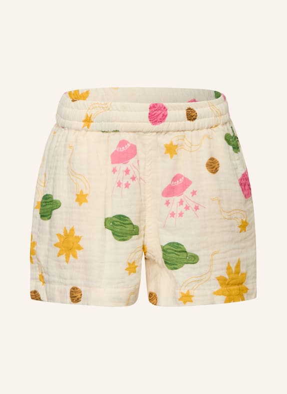mini rodini Musselinshorts BEIGE / PINK / GRÜN