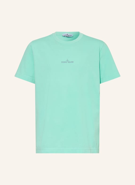 STONE ISLAND JUNIOR T-Shirt TÜRKIS / ECRU / GRAU