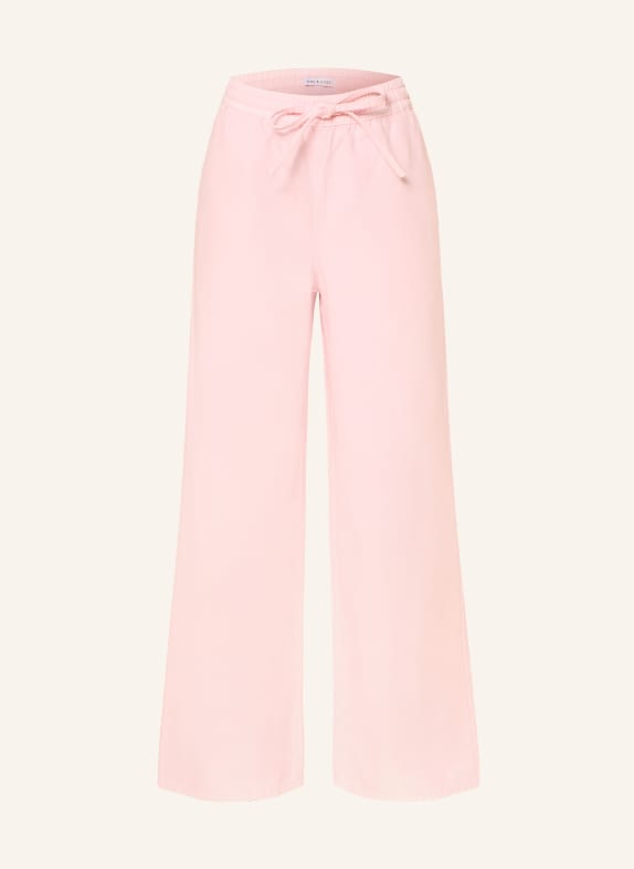 MRS & HUGS Spodnie z materiału typu marlene RÓŻOWY