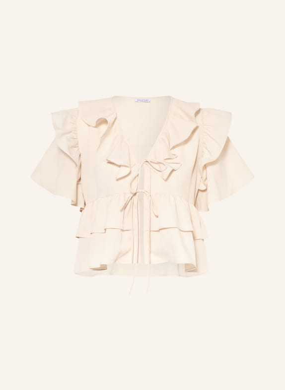 MRS & HUGS Blouse with flounces ECRU