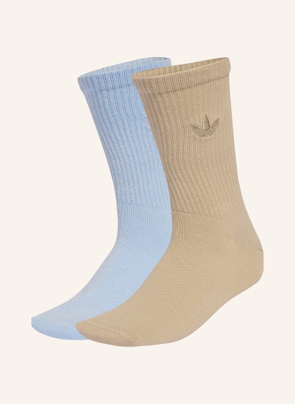 adidas Originals 2 páry ponožek EV.IC CREW TMAVĚ MODRÁ / BÉŽOVÁ