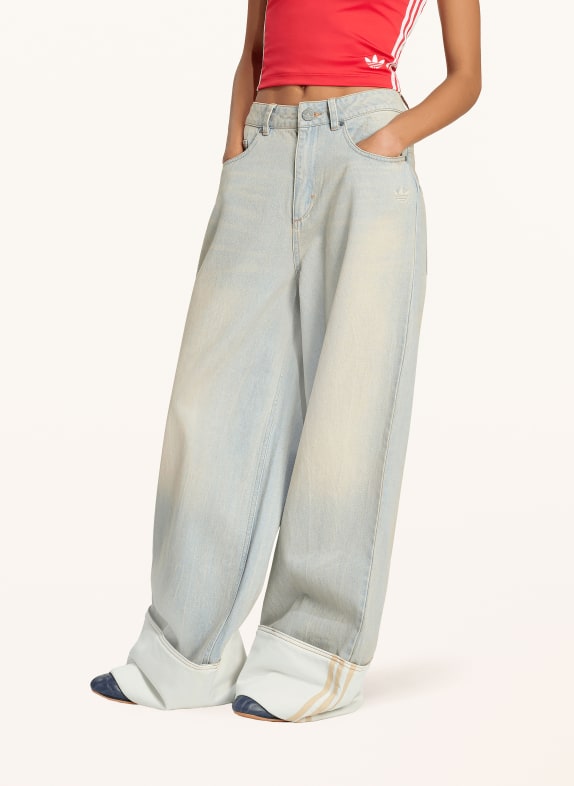 adidas Originals Wide Leg Jeans LGHDEN/OWHITE