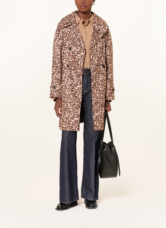 SAVE THE DUCK TECLA trench coat BEIGE / LIGHT BROWN / DARK BROWN