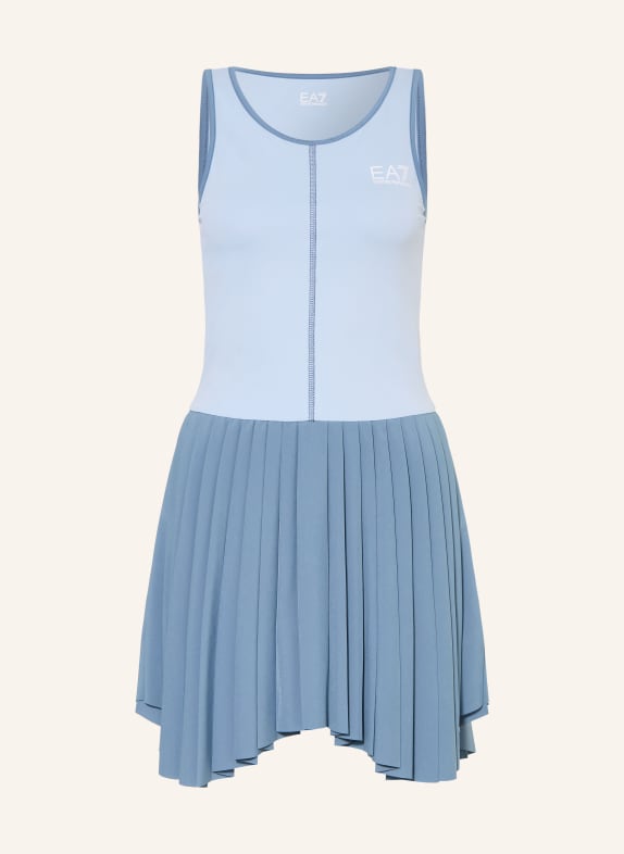 EA7 EMPORIO ARMANI tenisové šaty TMAVĚ MODRÁ / ČERNOŠEDÁ