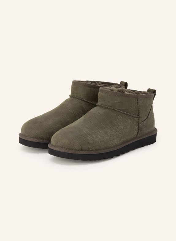 UGG Boots CLASSIC ULTRA MINI EMBOSSED DUNKELGRAU