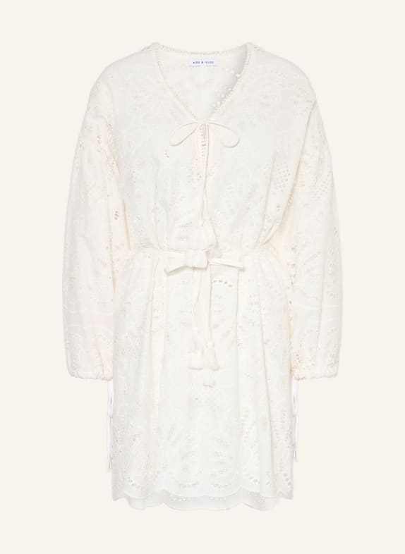 MRS & HUGS Beach dress made of eyelet lace WHITE