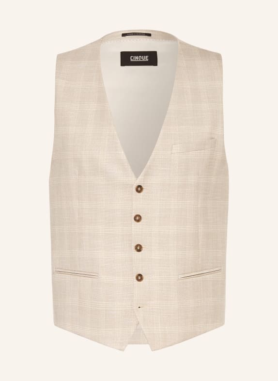 CINQUE CIVITRA Regular Fit Suit Vest 22 hellbraun
