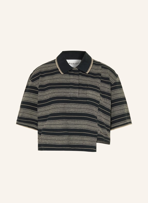 MARANT ÉTOILE Jerseyové polo tričko ISALYNE ČERNÁ / BÉŽOVÁ