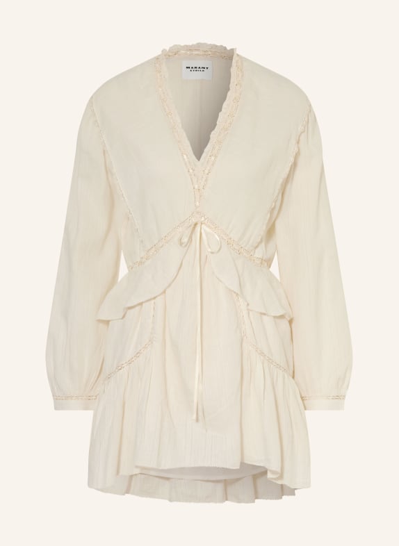 MARANT ÉTOILE Kleid DAMYA mit Leinen und Spitze ECRU