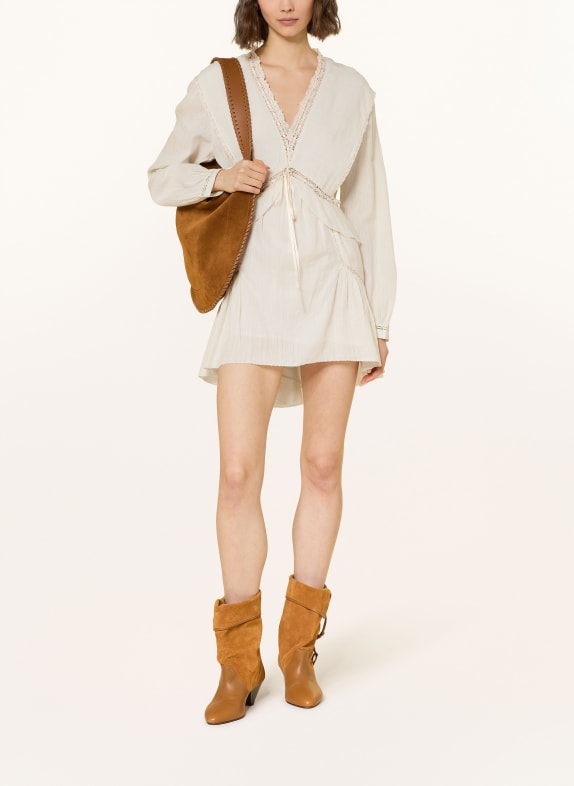 MARANT ÉTOILE Šaty DAMYA s lnem a krajkou REŽNÁ