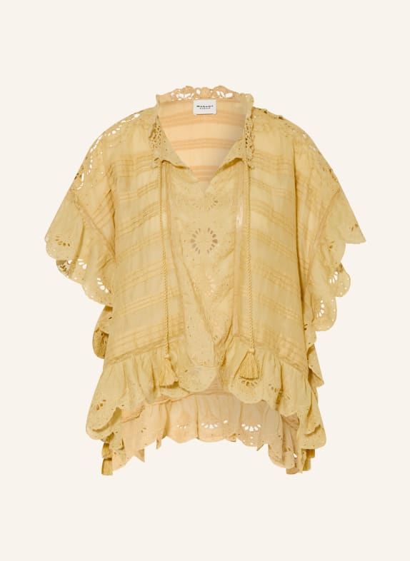 MARANT ÉTOILE Blůza PAYTON s krajkou TMAVĚ ŽLUTÁ