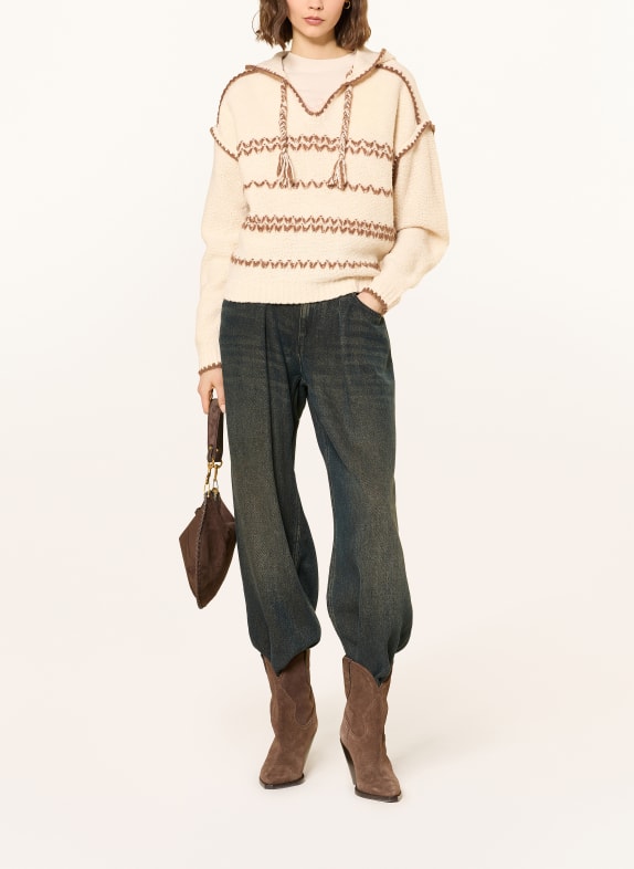 MARANT ÉTOILE Gebreide hoodie ROMERA BEIGE / BRUIN